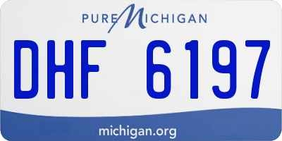 MI license plate DHF6197
