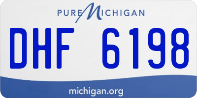 MI license plate DHF6198