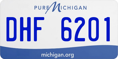 MI license plate DHF6201
