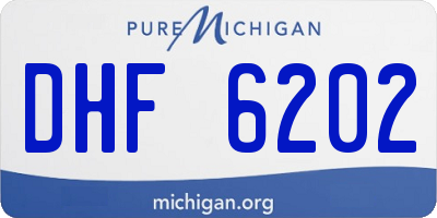 MI license plate DHF6202