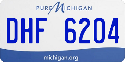 MI license plate DHF6204