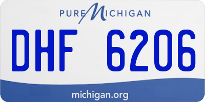 MI license plate DHF6206