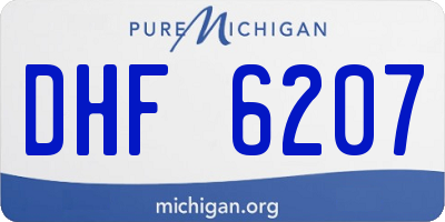 MI license plate DHF6207