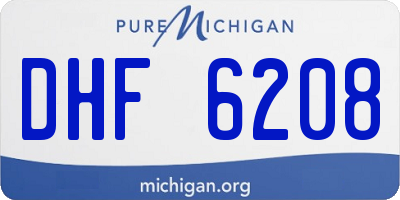 MI license plate DHF6208