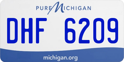 MI license plate DHF6209