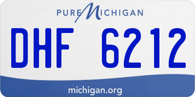 MI license plate DHF6212