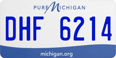 MI license plate DHF6214
