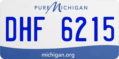 MI license plate DHF6215
