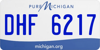 MI license plate DHF6217