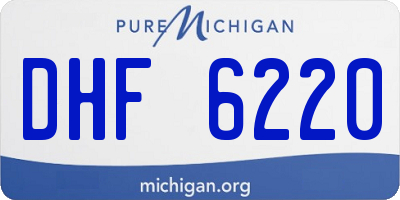 MI license plate DHF6220
