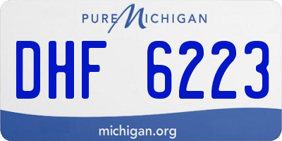 MI license plate DHF6223