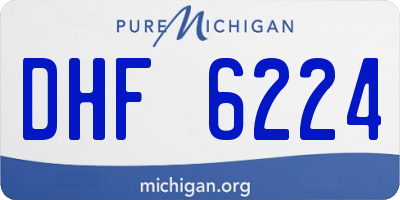 MI license plate DHF6224