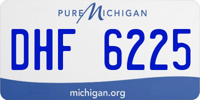 MI license plate DHF6225