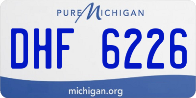 MI license plate DHF6226