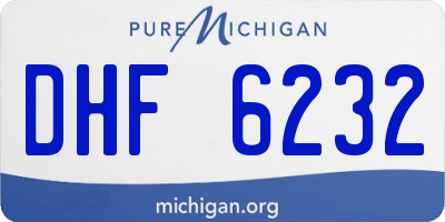MI license plate DHF6232