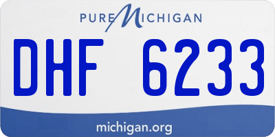 MI license plate DHF6233