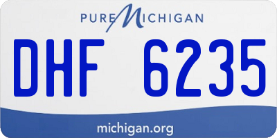 MI license plate DHF6235