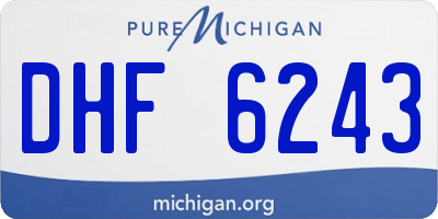 MI license plate DHF6243