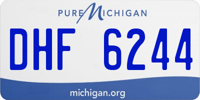 MI license plate DHF6244