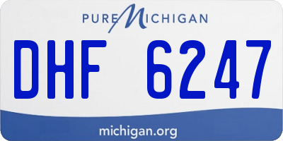 MI license plate DHF6247
