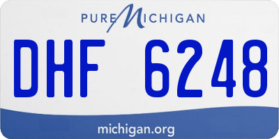 MI license plate DHF6248