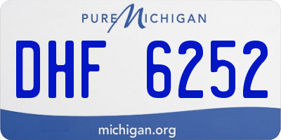MI license plate DHF6252