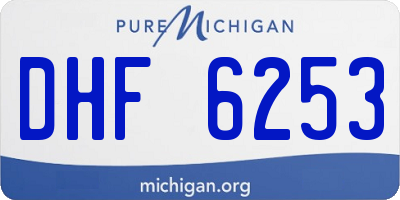 MI license plate DHF6253