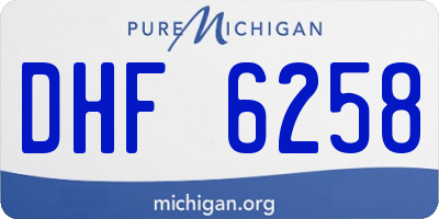 MI license plate DHF6258