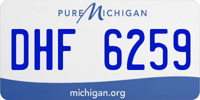 MI license plate DHF6259