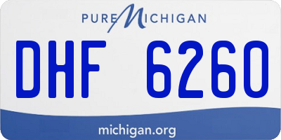 MI license plate DHF6260