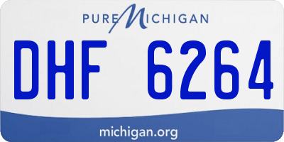 MI license plate DHF6264