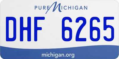 MI license plate DHF6265