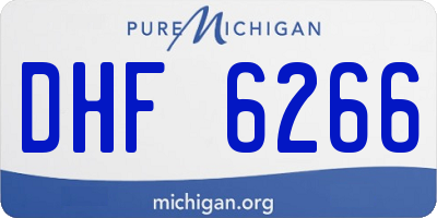MI license plate DHF6266