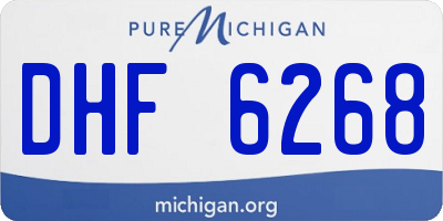 MI license plate DHF6268
