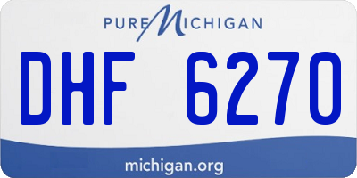 MI license plate DHF6270