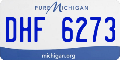 MI license plate DHF6273