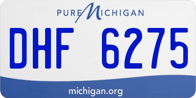 MI license plate DHF6275