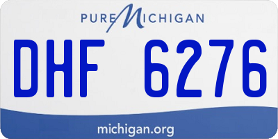 MI license plate DHF6276