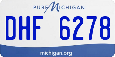 MI license plate DHF6278