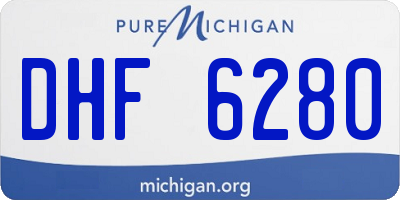 MI license plate DHF6280