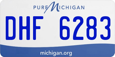 MI license plate DHF6283