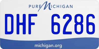 MI license plate DHF6286