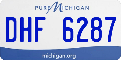 MI license plate DHF6287