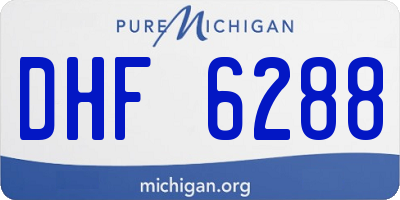 MI license plate DHF6288