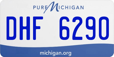 MI license plate DHF6290