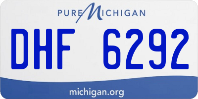 MI license plate DHF6292
