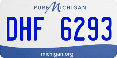 MI license plate DHF6293