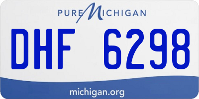 MI license plate DHF6298