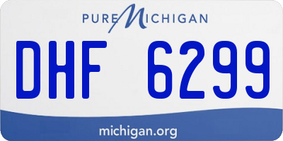 MI license plate DHF6299