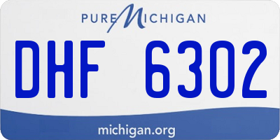 MI license plate DHF6302